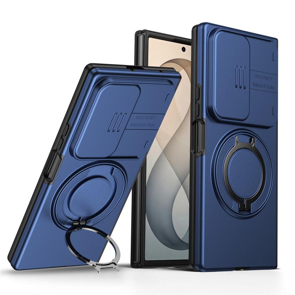 Samsung Galaxy Z Fold8 Ultra / Fold7 EIDERWOOD Hybrid Cover - 360° Roterbar Kickstand - Kameraslider - MagSafe Kompatibel - Blå