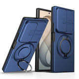 Samsung Galaxy Z Fold8 Ultra / Fold7 EIDERWOOD Hybrid Cover - 360° Roterbar Kickstand - Kameraslider - MagSafe Kompatibel - Blå