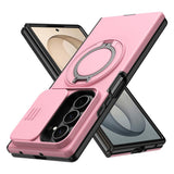 Samsung Galaxy Z Fold8 Ultra / Fold7 EIDERWOOD Hybrid Cover - 360° Roterbar Kickstand - Kameraslider - MagSafe Kompatibel - Lyserød