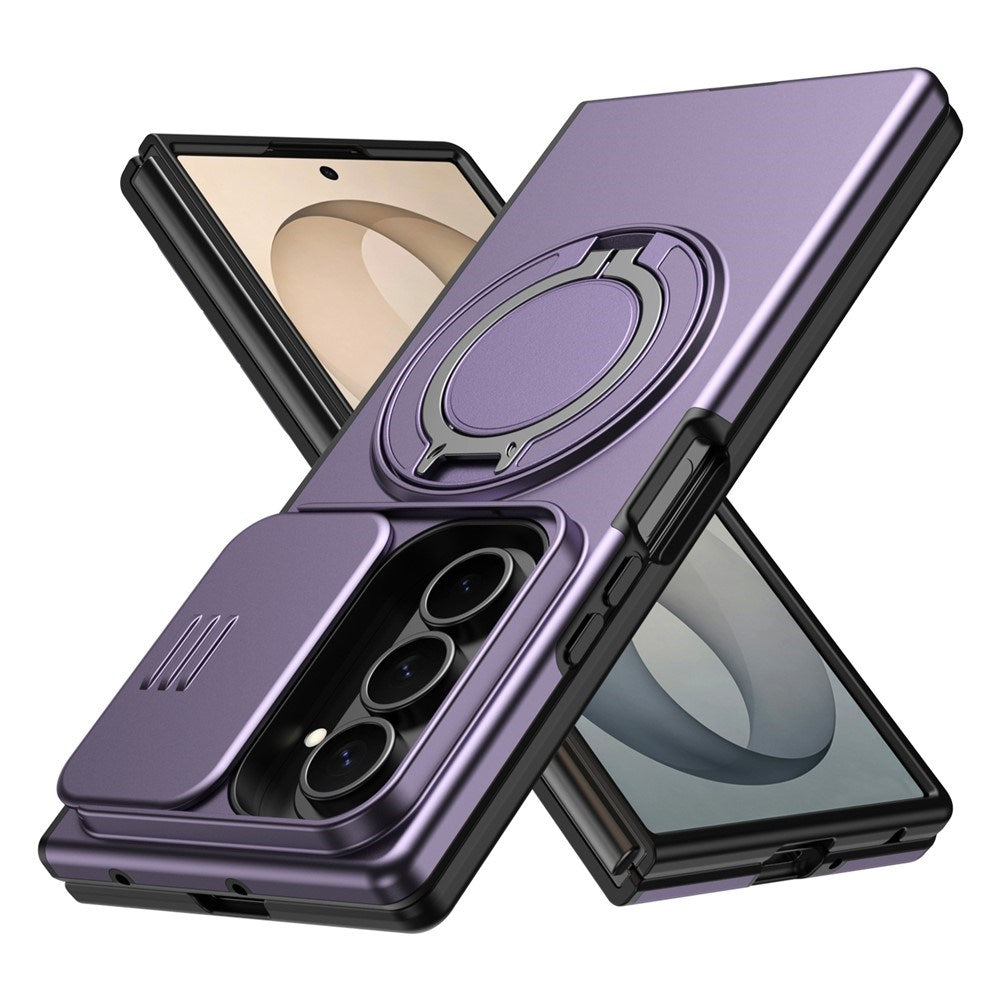 Samsung Galaxy Z Fold8 Ultra / Fold7 EIDERWOOD Hybrid Cover - 360° Roterbar Kickstand - Kameraslider - MagSafe Kompatibel - Lilla