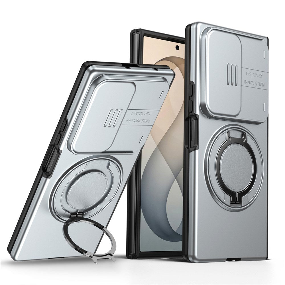 Samsung Galaxy Z Fold8 Ultra / Fold7 EIDERWOOD Hybrid Cover - 360° Roterbar Kickstand - Kameraslider - MagSafe Kompatibel - Grå
