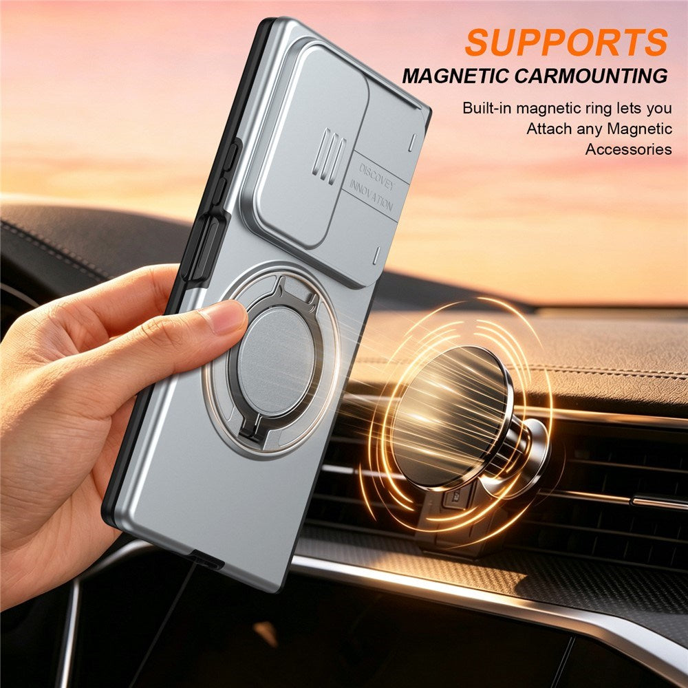 Samsung Galaxy Z Fold8 Ultra / Fold7 EIDERWOOD Hybrid Cover - 360° Roterbar Kickstand - Kameraslider - MagSafe Kompatibel - Grå