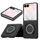 Samsung Galaxy Z Flip8 EIDERWOOD Hybrid Mobilcover - 360° Roterbar Kickstand - Sort