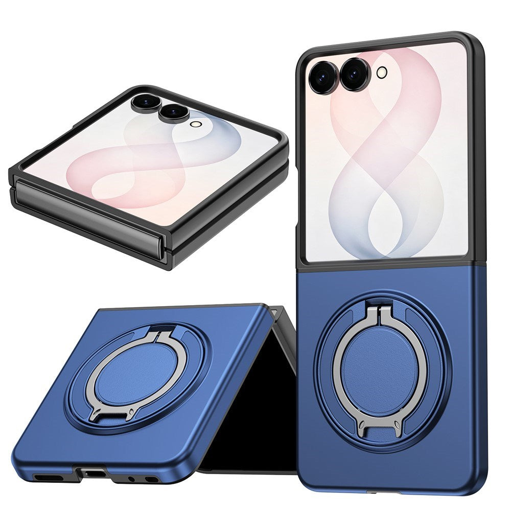 Samsung Galaxy Z Flip8 EIDERWOOD Hybrid Mobilcover - 360° Roterbar Kickstand - Blå