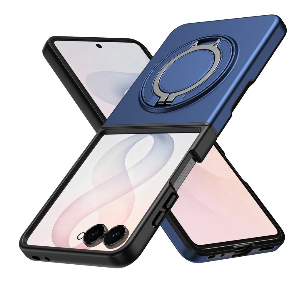 Samsung Galaxy Z Flip8 EIDERWOOD Hybrid Mobilcover - 360° Roterbar Kickstand - Blå