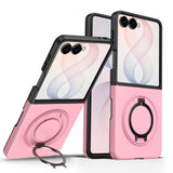 Samsung Galaxy Z Flip8 EIDERWOOD Hybrid Mobilcover - 360° Roterbar Kickstand - Lyserød