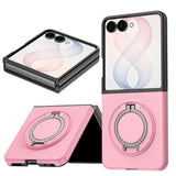 Samsung Galaxy Z Flip8 EIDERWOOD Hybrid Mobilcover - 360° Roterbar Kickstand - Lyserød