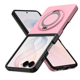 Samsung Galaxy Z Flip8 EIDERWOOD Hybrid Mobilcover - 360° Roterbar Kickstand - Lyserød