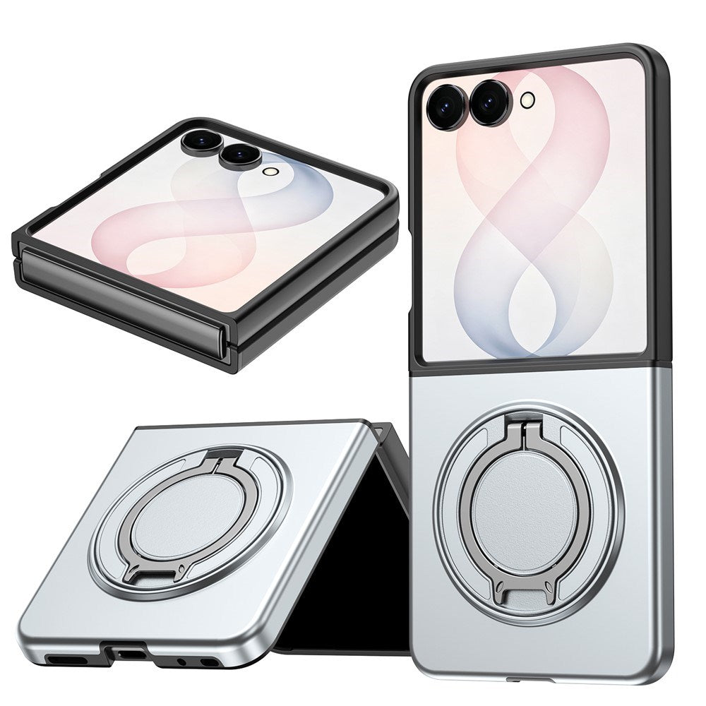 Samsung Galaxy Z Flip8 EIDERWOOD Hybrid Mobilcover - 360° Roterbar Kickstand - Grå