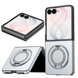 Samsung Galaxy Z Flip8 EIDERWOOD Hybrid Mobilcover - 360° Roterbar Kickstand - Grå
