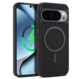 Google Pixel 11 / 11 Pro EIDERWOOD Bagsidecover m. Karbonstruktur - MagSafe Kompatibel - Sort