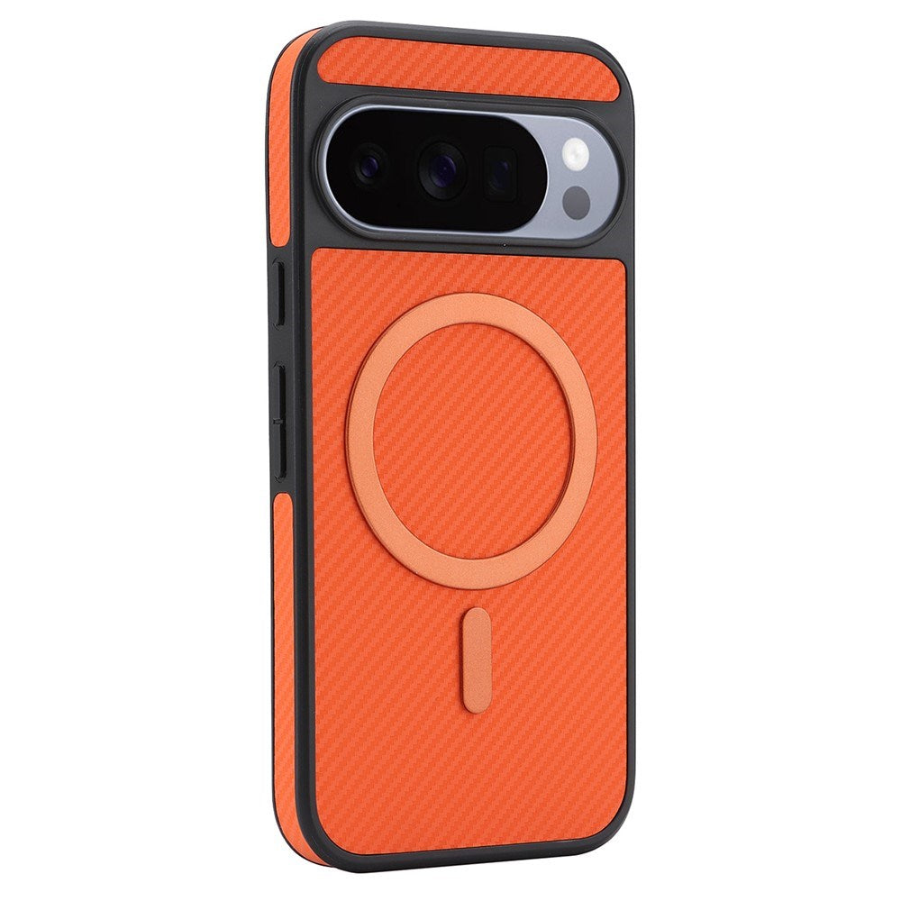 Google Pixel 11 Pro XL EIDERWOOD Bagsidecover m. Karbonstruktur - MagSafe Kompatibel - Orange