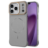 EIDERWOOD iPhone 18 Pro / 17 Pro Carbon Fiber Bagsidecover med Ståfunktion -  MagSafe Kompatibelt - Grå