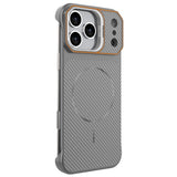 EIDERWOOD iPhone 18 Pro / 17 Pro Carbon Fiber Bagsidecover med Ståfunktion -  MagSafe Kompatibelt - Grå