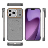 EIDERWOOD iPhone 18 Pro / 17 Pro Carbon Fiber Bagsidecover med Ståfunktion -  MagSafe Kompatibelt - Grå