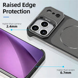 EIDERWOOD iPhone 18 Pro / 17 Pro Carbon Fiber Bagsidecover med Ståfunktion -  MagSafe Kompatibelt - Orange