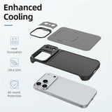 EIDERWOOD iPhone 18 Pro / 17 Pro Carbon Fiber Bagsidecover med Ståfunktion -  MagSafe Kompatibelt - Guld