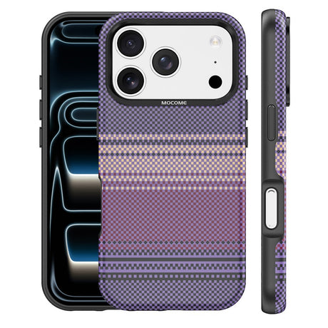 iPhone 18 Pro EIDERWOOD Mobilcover m. Mønstret Kunstlæderbagside - MagSafe Kompatibel - Lilla