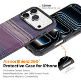 iPhone 18 Pro EIDERWOOD Mobilcover m. Mønstret Kunstlæderbagside - MagSafe Kompatibel - Lilla