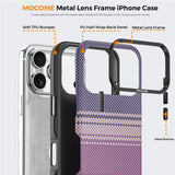 iPhone 18 Pro EIDERWOOD Mobilcover m. Mønstret Kunstlæderbagside - MagSafe Kompatibel - Lilla