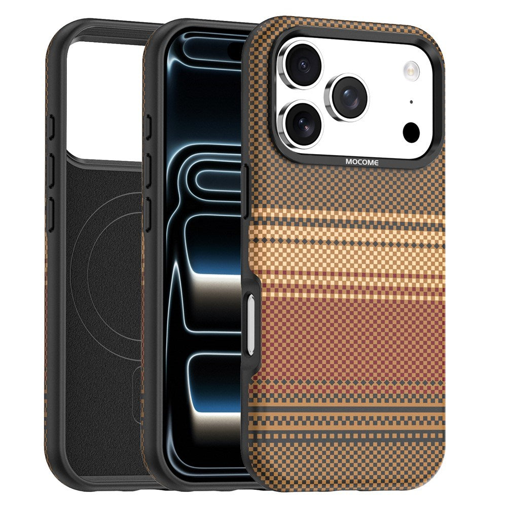 iPhone 18 Pro EIDERWOOD Mobilcover m. Mønstret Kunstlæderbagside - MagSafe Kompatibel - Brun