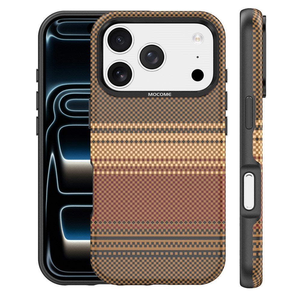 iPhone 18 Pro EIDERWOOD Mobilcover m. Mønstret Kunstlæderbagside - MagSafe Kompatibel - Brun