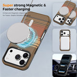 iPhone 18 Pro EIDERWOOD Mobilcover m. Mønstret Kunstlæderbagside - MagSafe Kompatibel - Brun