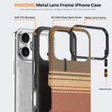 iPhone 18 Pro EIDERWOOD Mobilcover m. Mønstret Kunstlæderbagside - MagSafe Kompatibel - Brun