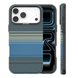 iPhone 18 Pro Max EIDERWOOD Mobilcover m. Mønstret Kunstlæderbagside - MagSafe Kompatibel - Blå