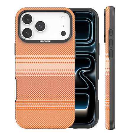 iPhone 18 Pro Max EIDERWOOD Mobilcover m. Mønstret Kunstlæderbagside - MagSafe Kompatibel - Orange