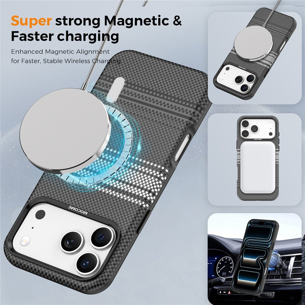 iPhone 18 Pro Max EIDERWOOD Mobilcover m. Mønstret Kunstlæderbagside - MagSafe Kompatibel - Grå