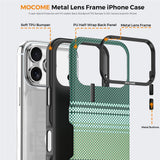 iPhone 18 Pro Max EIDERWOOD Mobilcover m. Mønstret Kunstlæderbagside - MagSafe Kompatibel - Grøn