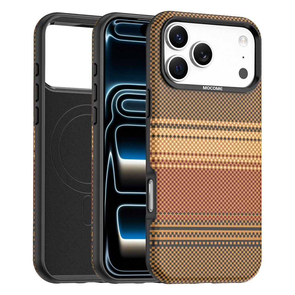 iPhone 18 Pro Max EIDERWOOD Mobilcover m. Mønstret Kunstlæderbagside - MagSafe Kompatibel - Brun