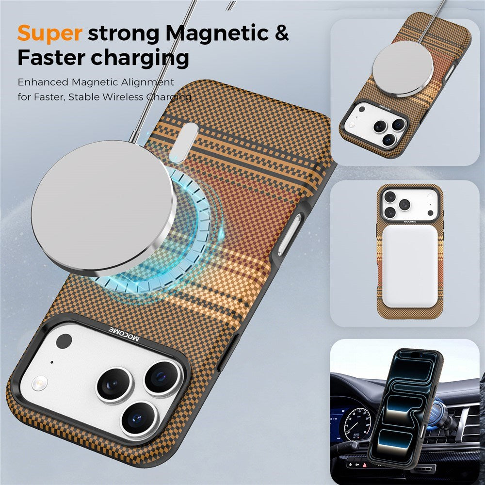 iPhone 18 Pro Max EIDERWOOD Mobilcover m. Mønstret Kunstlæderbagside - MagSafe Kompatibel - Brun
