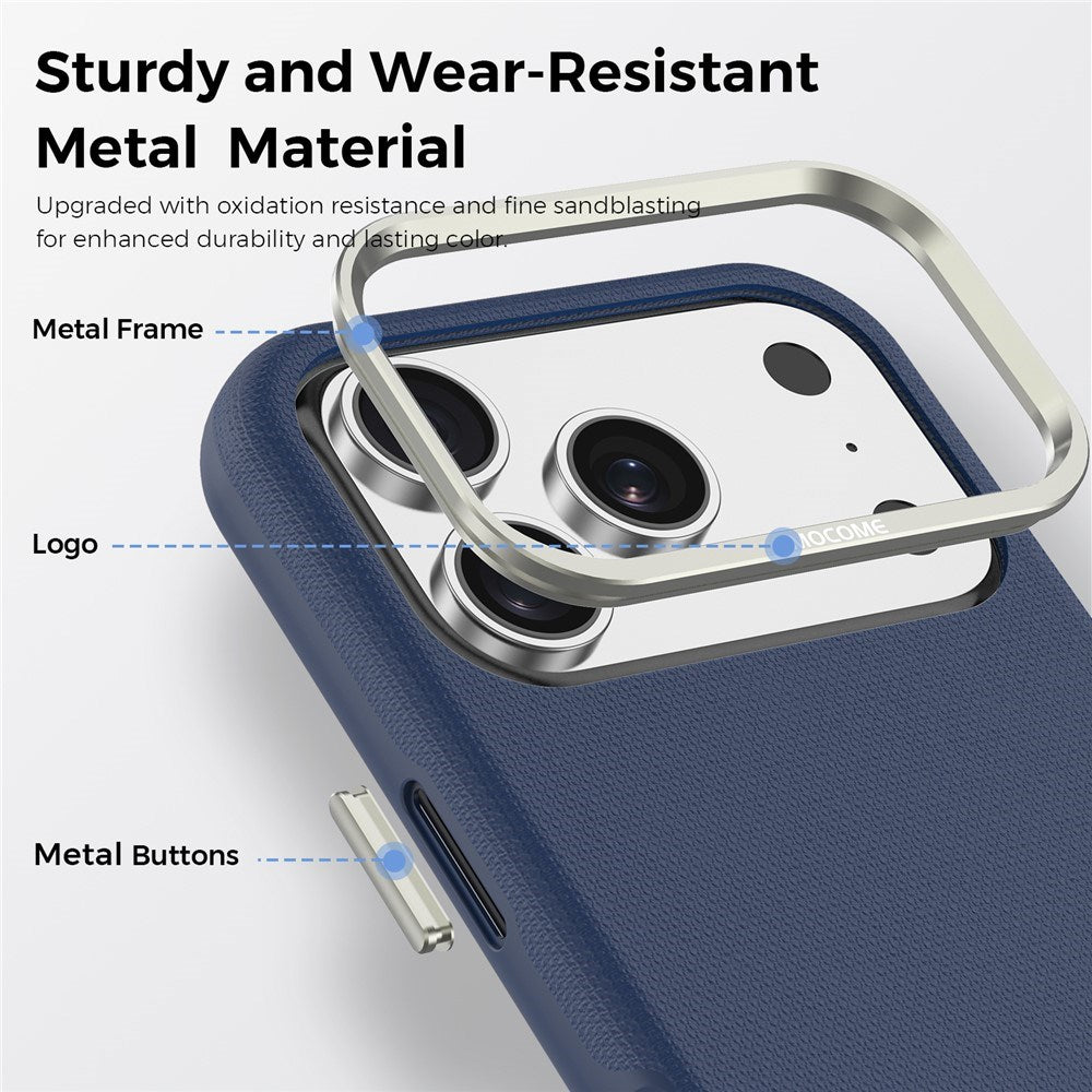 iPhone 18 Pro EIDERWOOD Kunstlæder Cover m. Aftagelig Kortholder - MagSafe Kompatibel - Blå