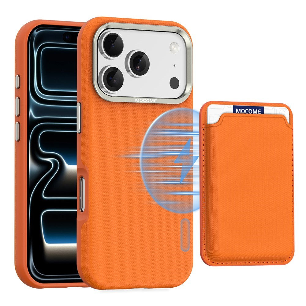 iPhone 18 Pro EIDERWOOD Kunstlæder Cover m. Aftagelig Kortholder - MagSafe Kompatibel - Orange