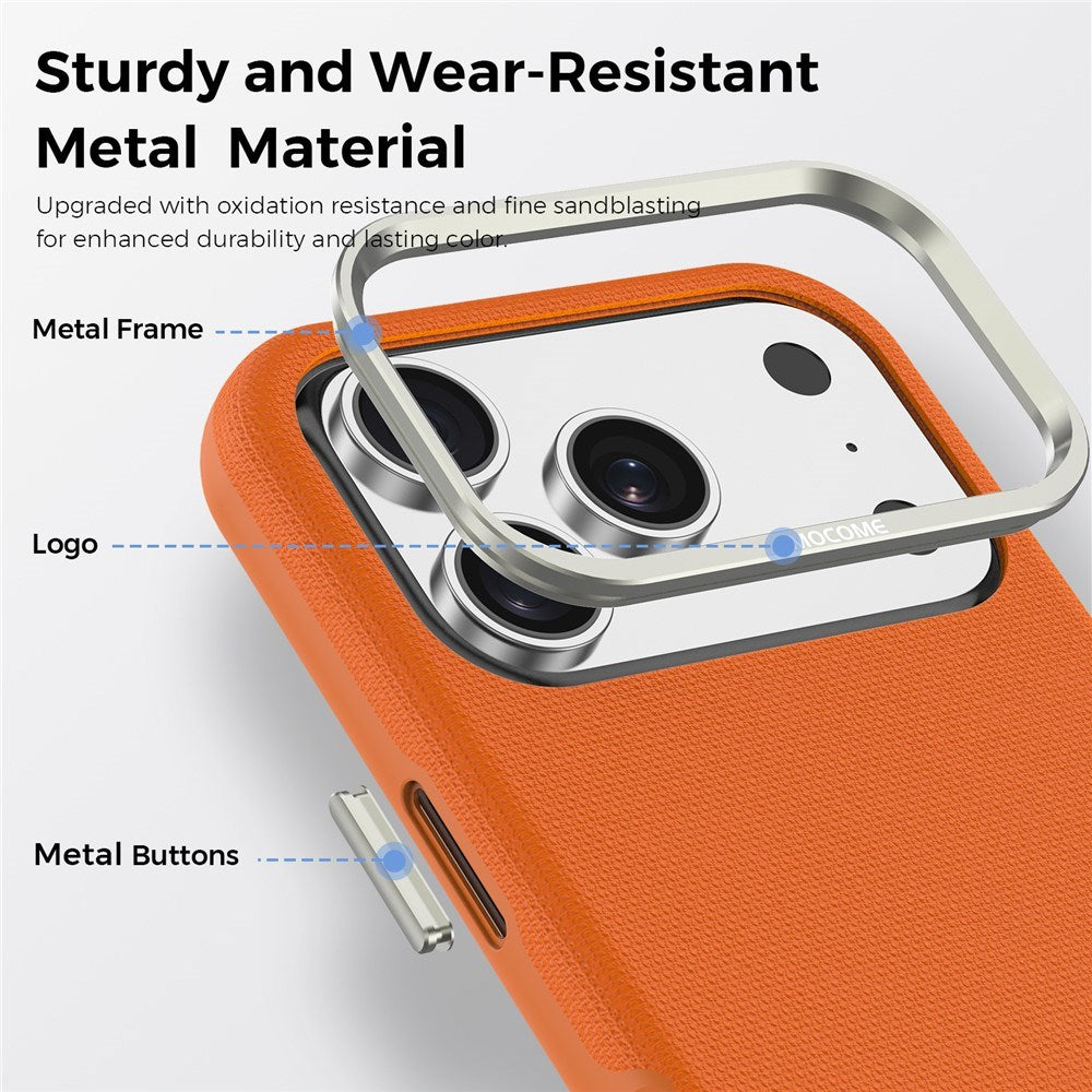 iPhone 18 Pro EIDERWOOD Kunstlæder Cover m. Aftagelig Kortholder - MagSafe Kompatibel - Orange