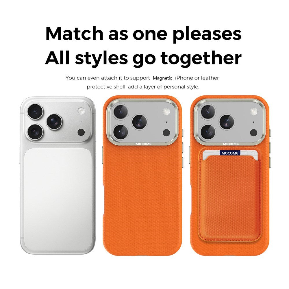 iPhone 18 Pro EIDERWOOD Kunstlæder Cover m. Aftagelig Kortholder - MagSafe Kompatibel - Orange