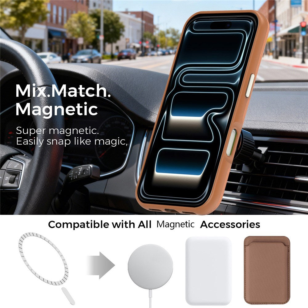 iPhone 18 Pro EIDERWOOD Kunstlæder Cover m. Aftagelig Kortholder - MagSafe Kompatibel - Brun