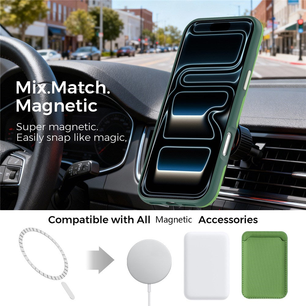 iPhone 18 Pro Max EIDERWOOD Kunstlæder Cover m. Aftagelig Kortholder - MagSafe Kompatibel - Grøn