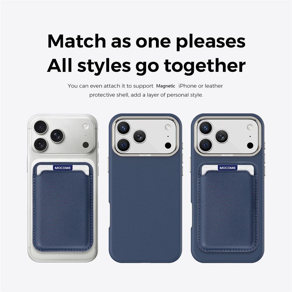 iPhone 18 Pro Max EIDERWOOD Kunstlæder Bagside Cover m. Aftagelig Kortholder - MagSafe Kompatibel - Blå