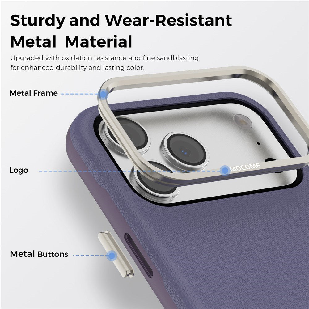 iPhone 18 Pro Max EIDERWOOD Kunstlæder Cover m. Aftagelig Kortholder - MagSafe Kompatibel - Lilla