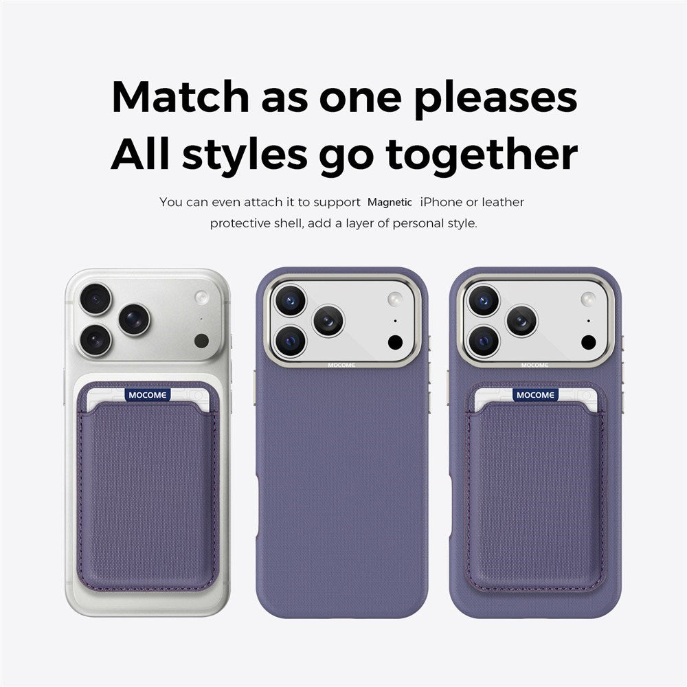 iPhone 18 Pro Max EIDERWOOD Kunstlæder Cover m. Aftagelig Kortholder - MagSafe Kompatibel - Lilla