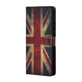 Google Pixel 7A Leather Flip Cover m. Veske og stående funksjon - Union Jack