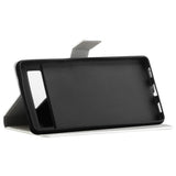 Google Pixel 7A Læder Flip Cover m. Pung & Ståfunktion - Blå Sommerfugl