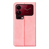 EIDERWOOD Xiaomi 18 Pro Kunstlæder Flip Cover med Ståfunktion og Kortholder - Lyserød