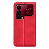 EIDERWOOD Xiaomi 18 Pro Kunstlæder Flip Cover med Ståfunktion og Kortholder - Rød