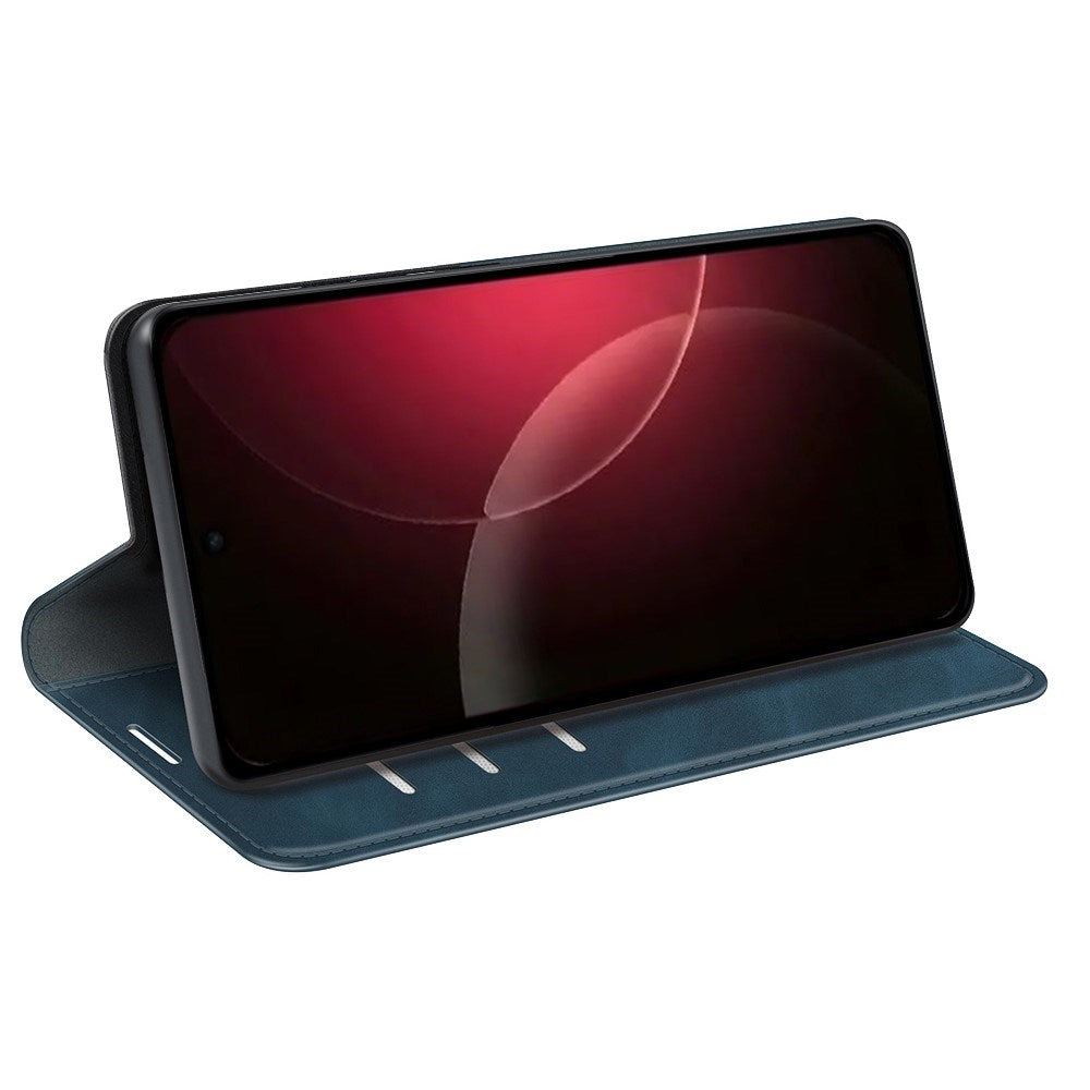EIDERWOOD Xiaomi 18 Pro Kunstlæder Flip Cover med Ståfunktion og Kortholder - Blå