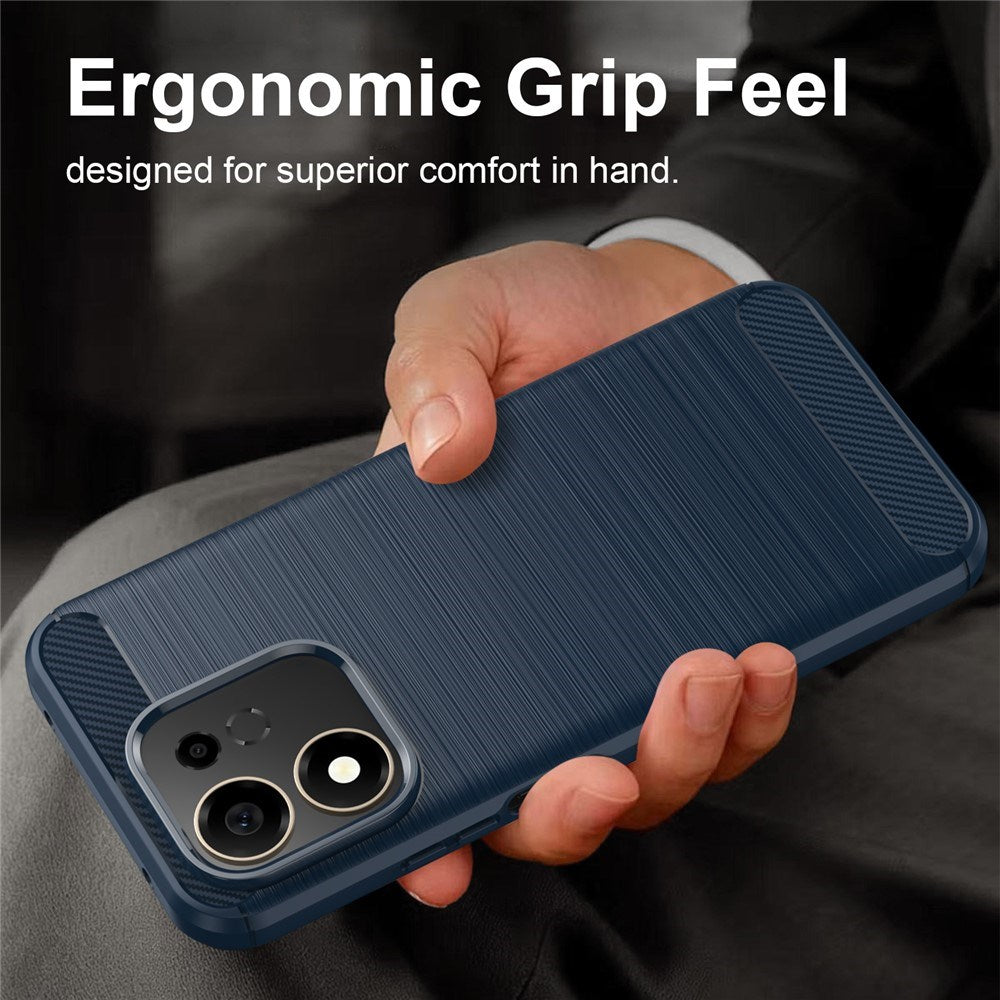 Honor 600 Smart EIDERWOOD Brushed Carbon Cover - Blå