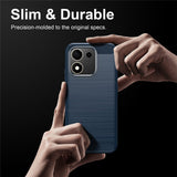 Honor 600 Smart EIDERWOOD Brushed Carbon Cover - Blå